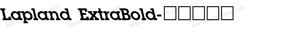 Lapland ExtraBold字体转换